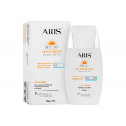 کرم ضدآفتاب بی رنگ SPF 50 مناسب پوست معمولی و خشک اریس